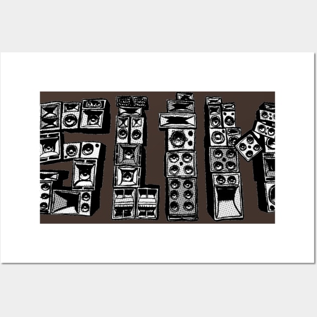 5L1M Stack Version 2 - B&W Halftone Wall Art by 5L1M